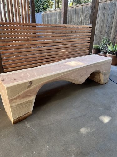 Sleek Wooden Garden Bench